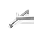 Stainless steel square pipe door handle for cabinets in brushed silver, black, or gold finish