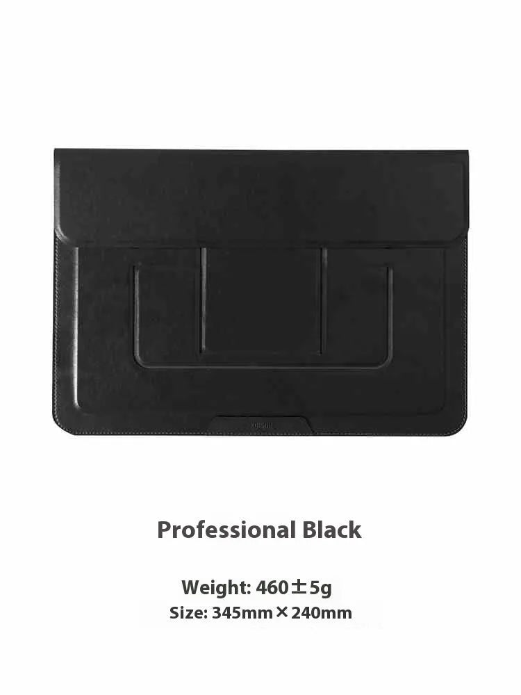 13.3-inch laptop bracket bag with integrated computer holder in black or brown