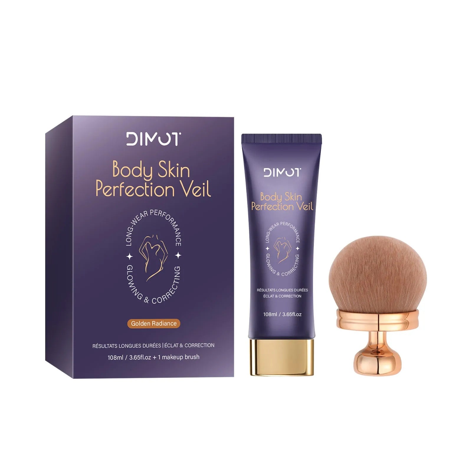 108ml tube of waterproof body concealer cream with integrated applicator brush for covering tattoos.