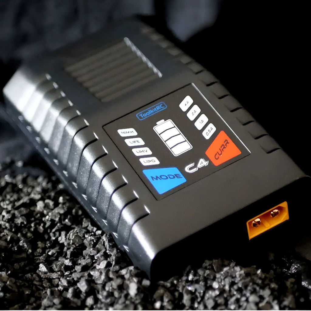 ToolkitRC New C4 50W 4A black UAV balance charger for LiPo LiHv LiFe batteries