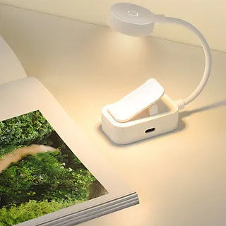 Portable rechargeable creative clip light with modern simplicity design for home use