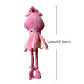 Pink squid plush dog chew toy with squeaky sound, 32cm corduroy, for small medium dogs