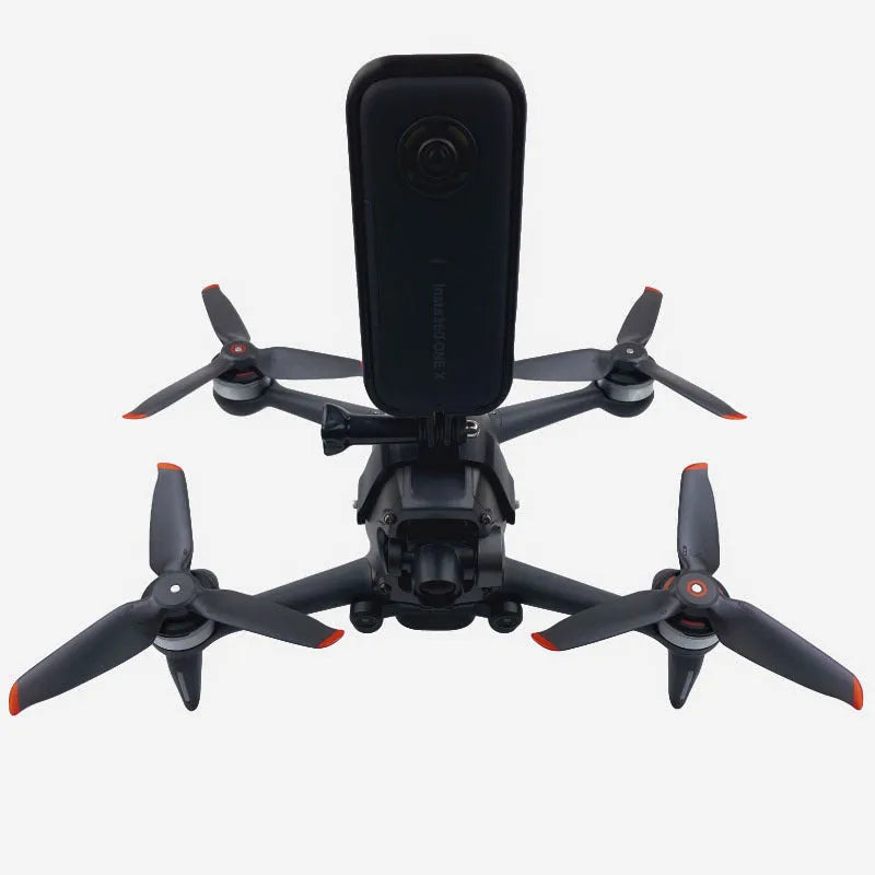 3D printed action camera expansion bracket with soft sponge padding for drone mounting