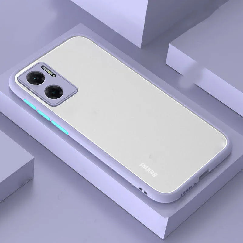 Transparent frosted TPU phone case for Xiaomi Redmi and POCO models in solid colours