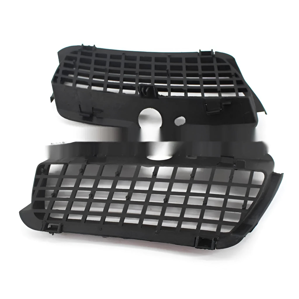 Black ABS plastic fog light cover and lower grille assembly for Volkswagen Golf 3 front bumper.