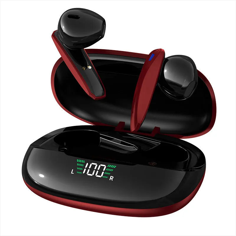Y2 Green wireless Bluetooth headset with charging case showing low latency gaming earphones