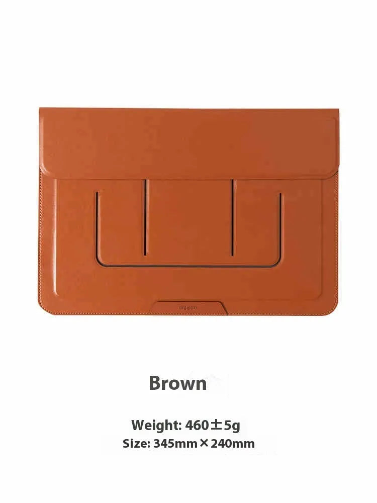 13.3-inch laptop bracket bag with integrated computer holder in black or brown