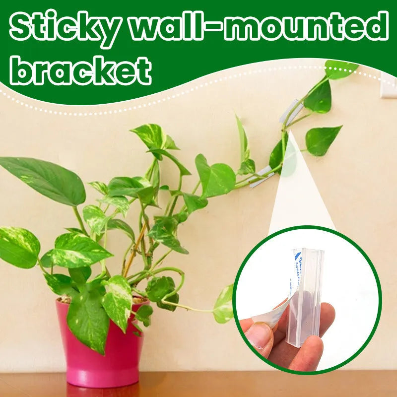 Sticky wall-mounted plastic cable bracket set for punch-free bedroom bedside data cable organisation