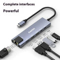 Steam Deck six-in-one docking station with aluminium shell and Type-C cable