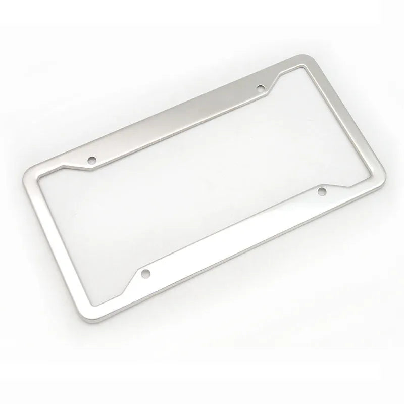 Aluminium alloy licence plate frame in black, silver, grey or stainless steel finish
