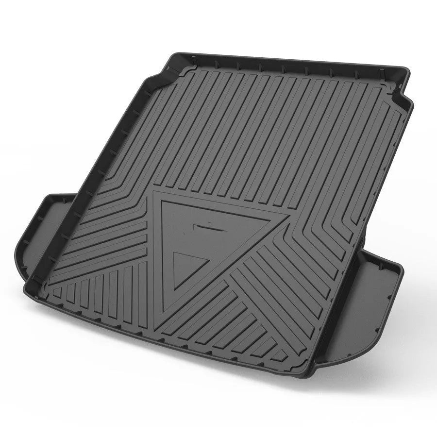 Black carbon fibre pattern TPE car trunk pad for vehicle boot protection