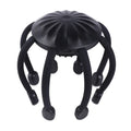 Black or white USB head massager with multiple claws for scalp vibration.