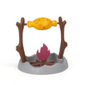 Barbecue-style cat feeder toy with tumbling design for slow feeding, dimensions 30x30x29cm