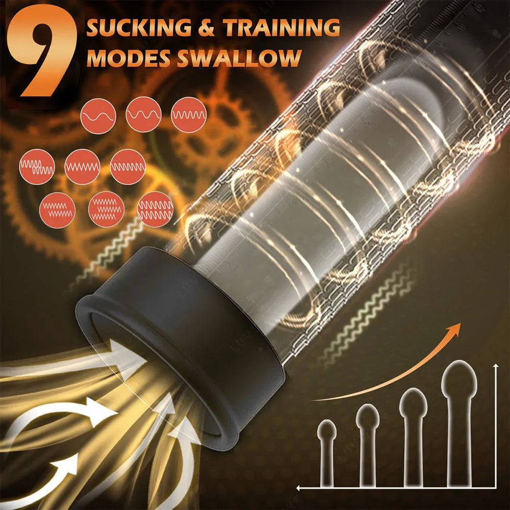 Electric training pump for men with negative pressure stretching function