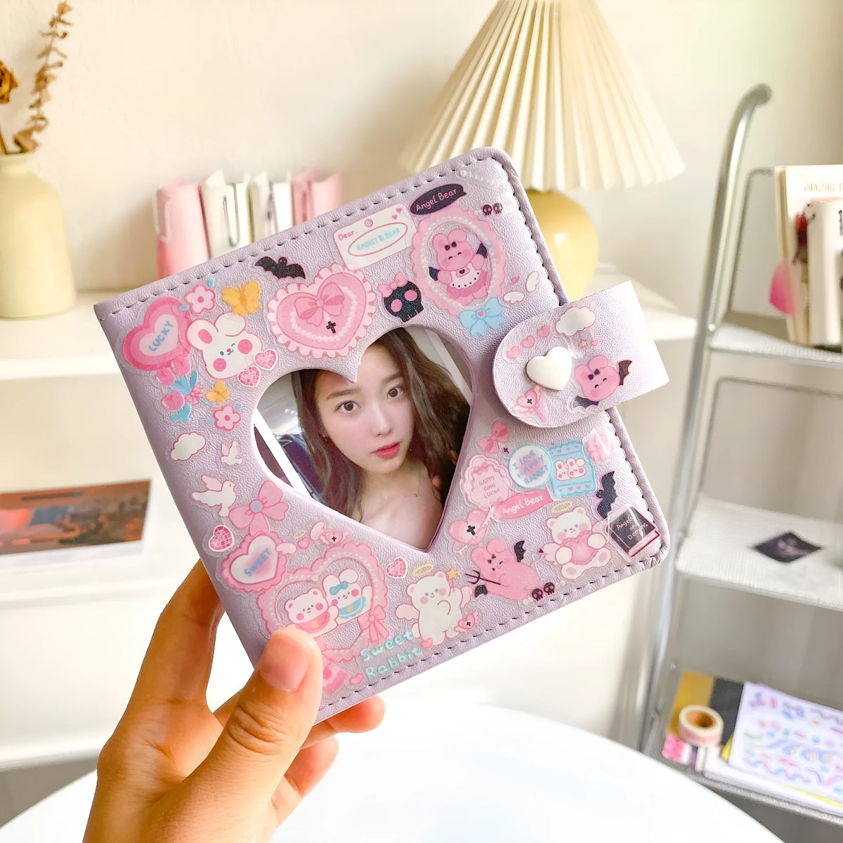 Pack of waterproof PVC cartoon stickers for decorating an agenda notebook or stationery.