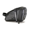 Bicycle saddle bag 1L black plain under saddle on mountain bike with fixture fitting