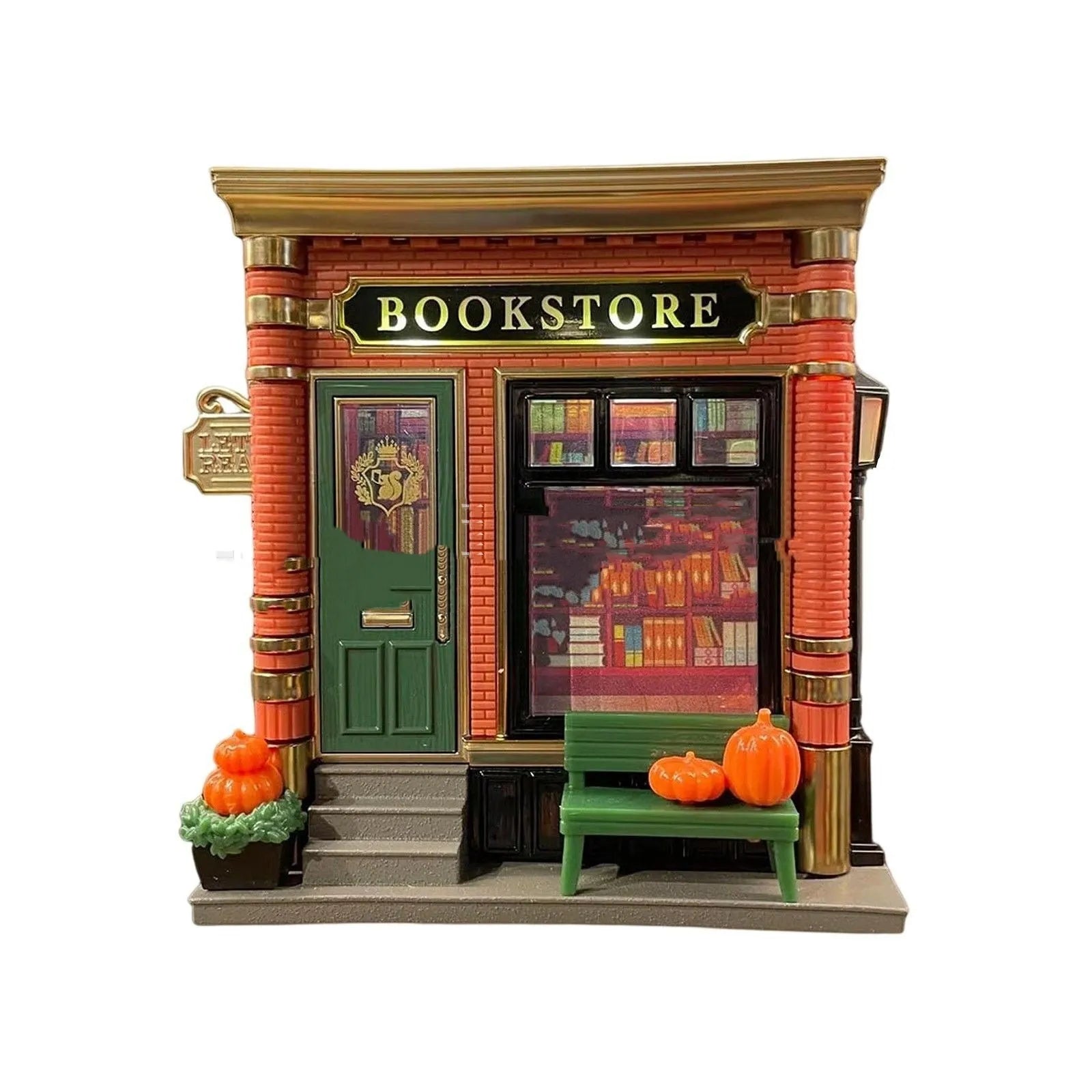Cartoon house-shaped night light ornament made of resin, a small decorative lamp for Christmas gifts.