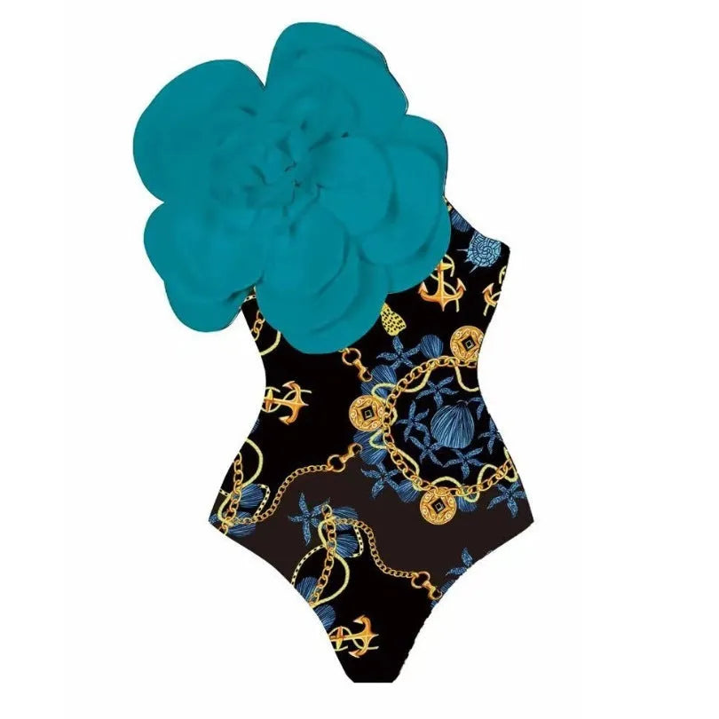 Women's polyester one-piece swimsuit in multiple colours and styles