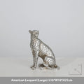 Leopard resin craft ornament in American Leopard colour with three size and pose variations