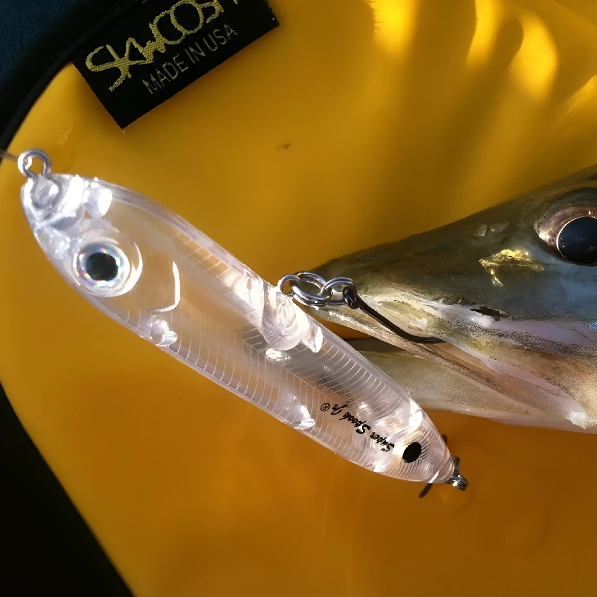 9.5cm transparent blank fishing lure body with 7mm fish eye for DIY customisation