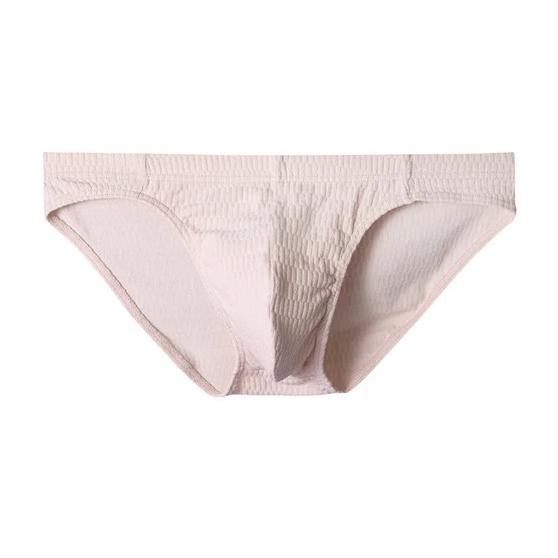 Men's pure cotton triangle briefs in solid colours showing mid-waist design