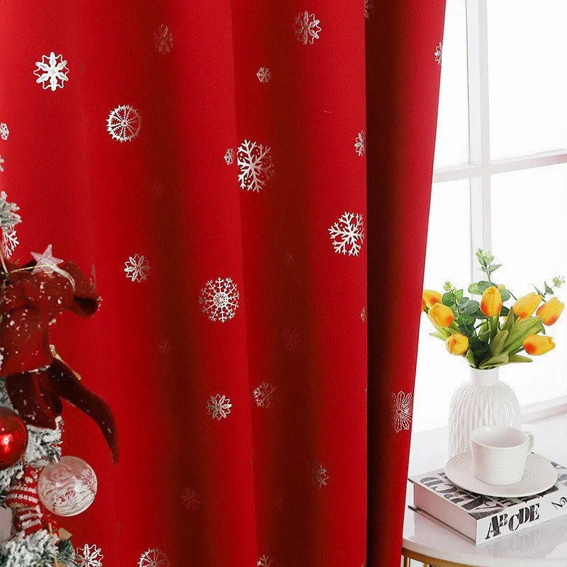 Snowflake pattern shade cloth curtain in polyester fabric with high shading properties