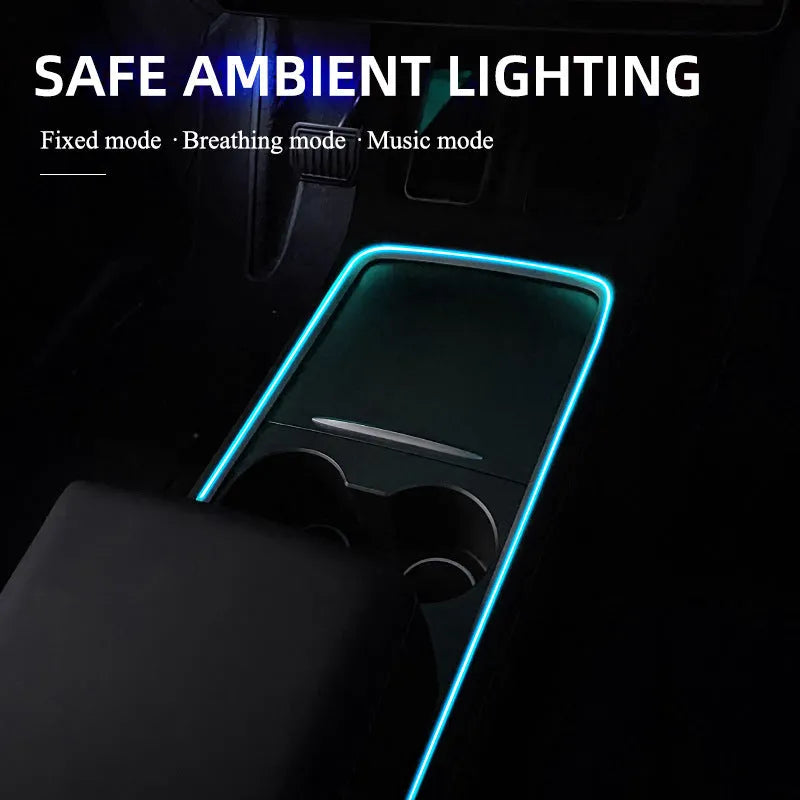 Car LED atmosphere light with USB connection for centre console and instrument panel colour changing illumination