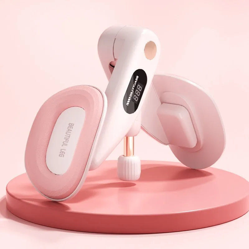Pelvic floor muscle trainer repair device with counting function in blue, grey, green, and pink colour options.