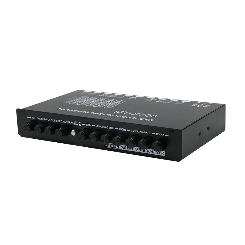 7-segment car equalizer for Volkswagen, 12V, 185x120x30mm, upgrade EQ-819 model