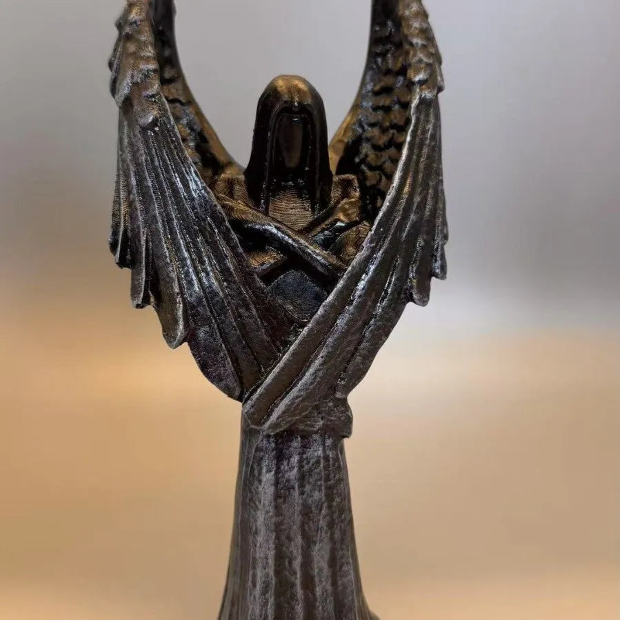 Dark Angel resin statue ornament on display, showing its 17cm height and detailed craftwork.