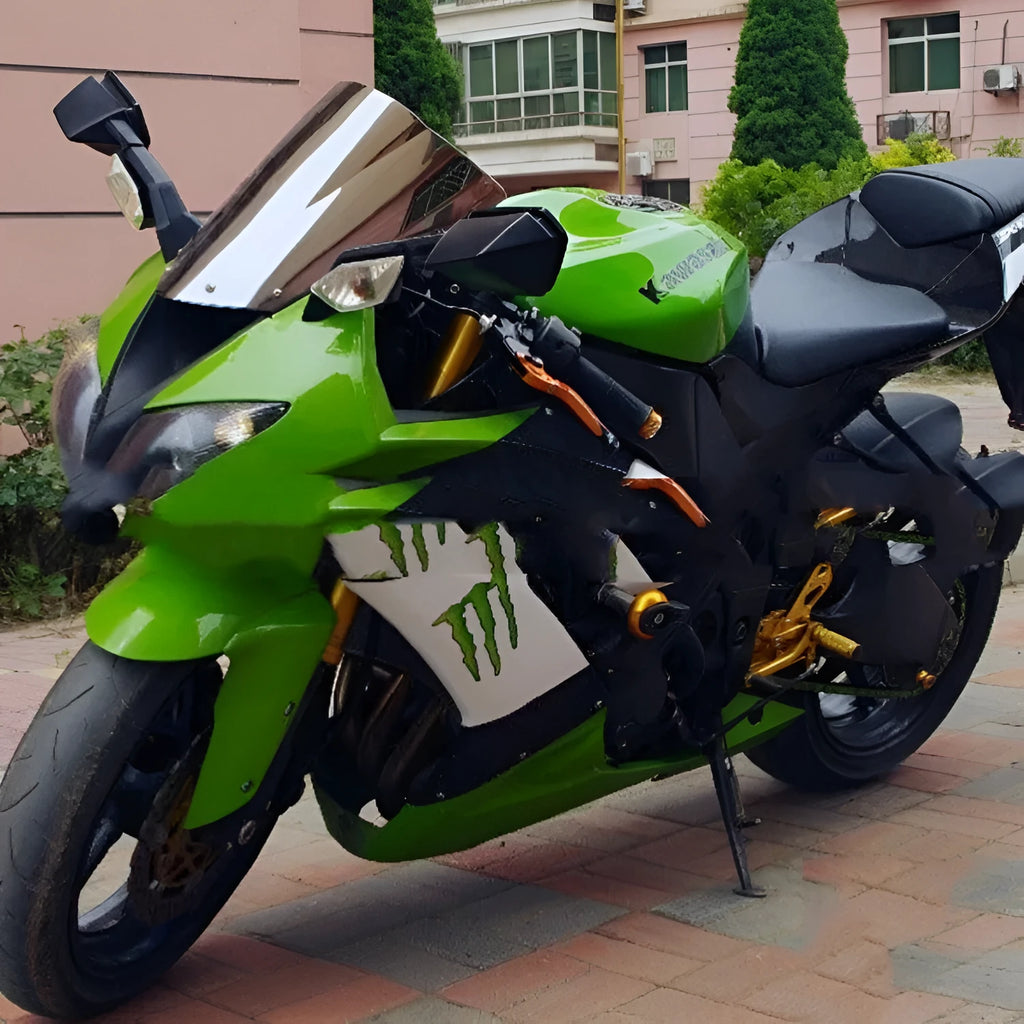 Motorcycle windscreen for Kawasaki ZX-6R and ZX-10R in blue or brown tint