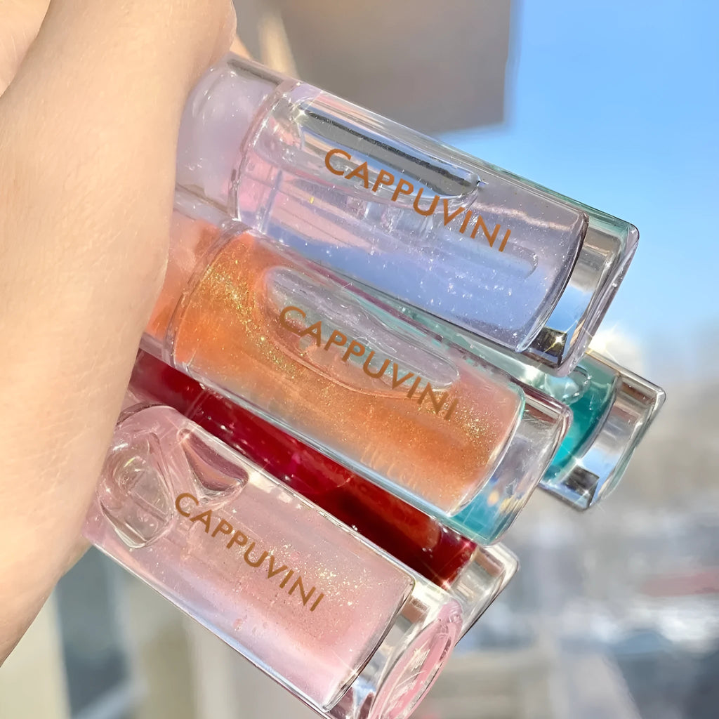 Glass clear lip oil in 5 shades with 3g net content