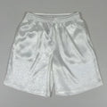 Men's traditional Tang suit shorts with drawstring waist in black, white, gold, silver and brown colours for Tai Chi practice