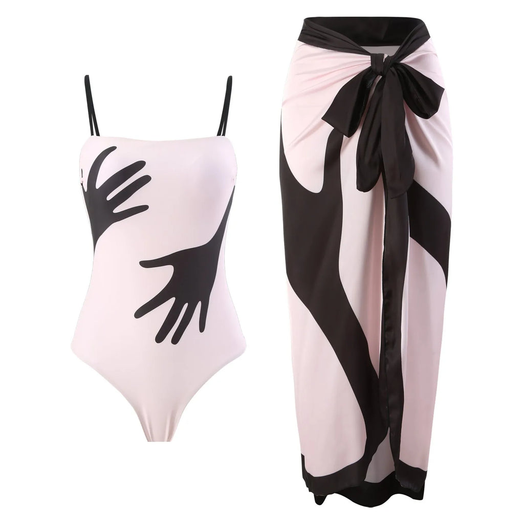 Women's one-piece bikini swimsuit with gauze tulle skirt in one-piece bikini gauze dress colour