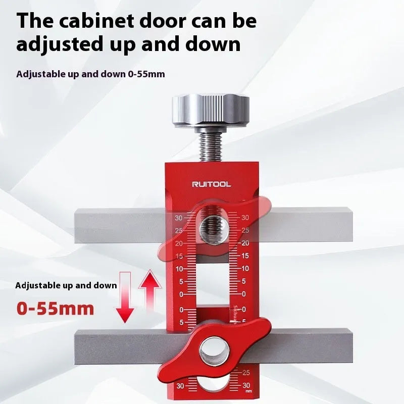 Aluminium alloy cabinet door installation aid tool for woodworking projects