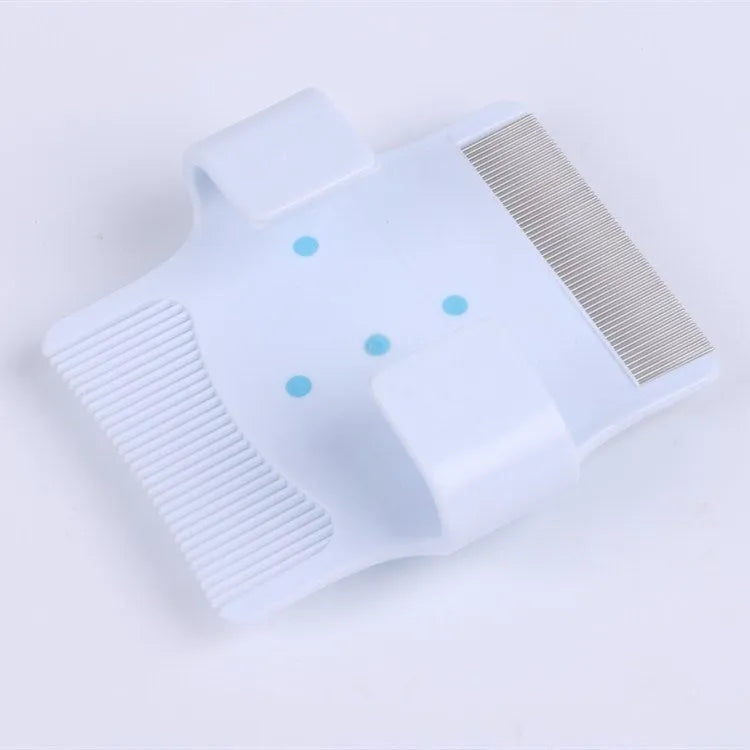 Blue and green multifunctional pet comb with floating teeth for hair removal and massage