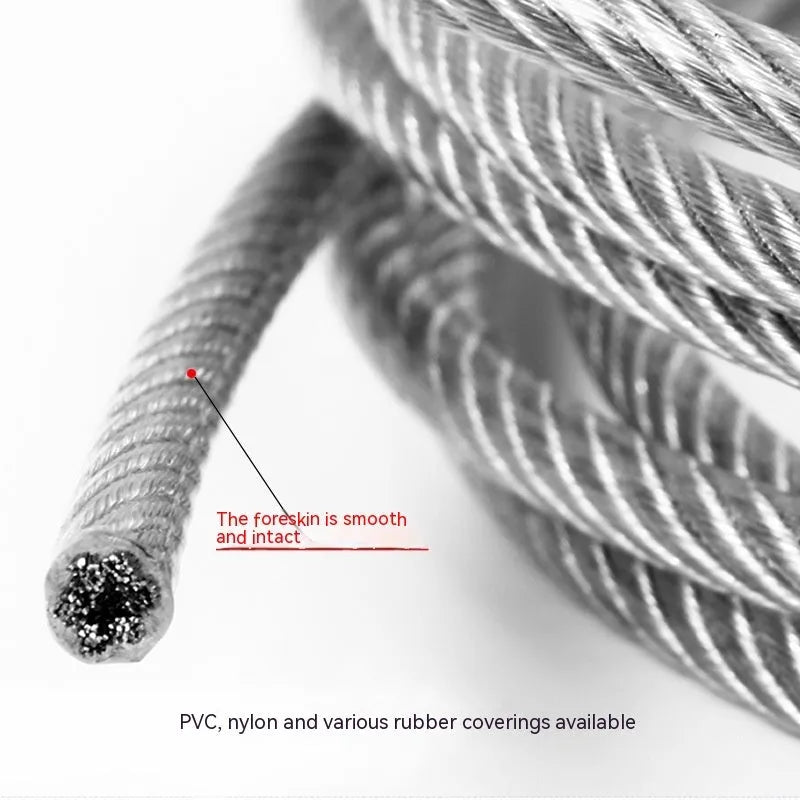 304 stainless steel security wire rope with nylon coating in various diameters for anti-theft applications
