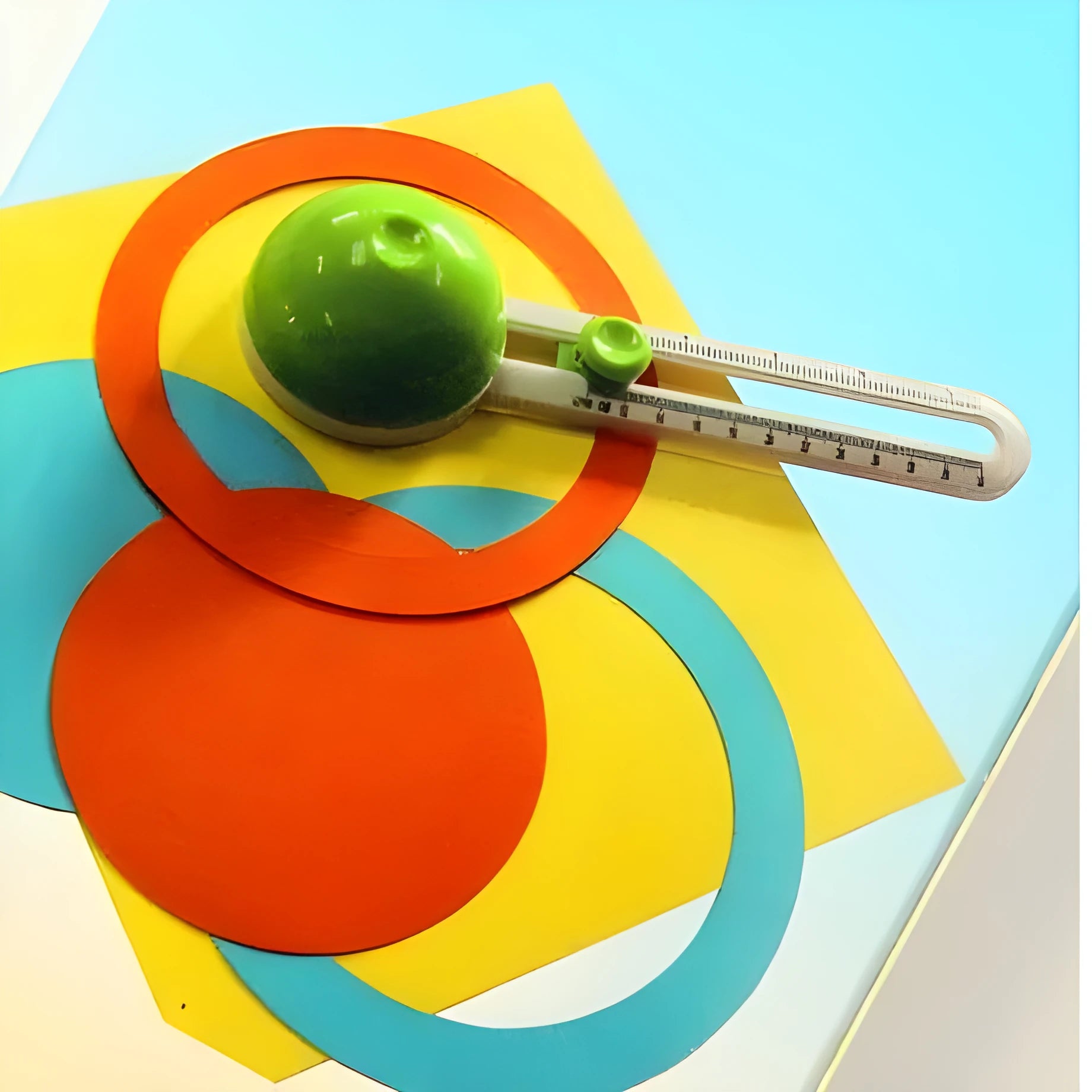 Plastic round paper cutter in orange or green colour with A3 maximum cutting capacity