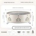 Portable stainless steel barbecue grill with detachable design for outdoor camping
