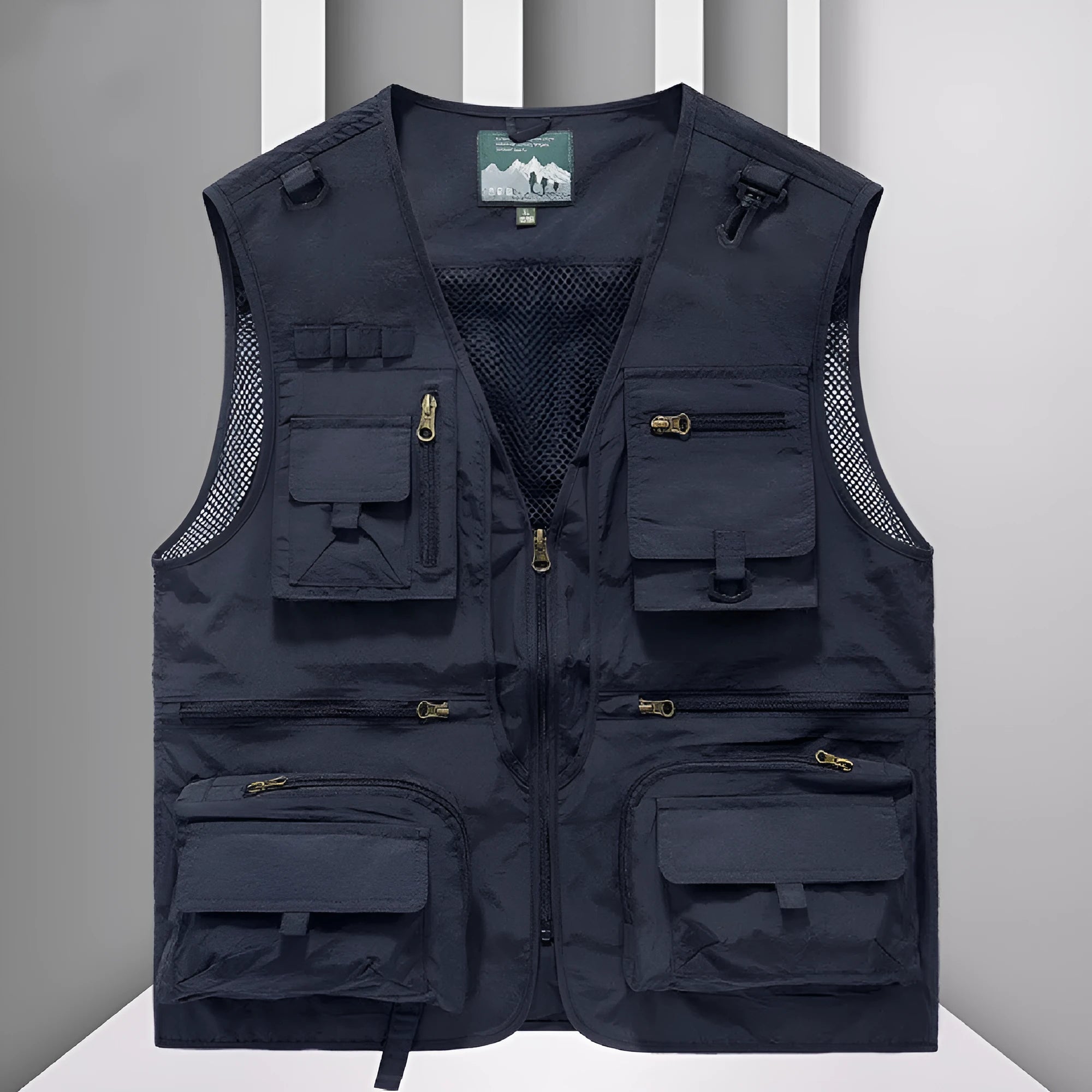 Nylon mesh quick-dry vest for men in grey loose fit