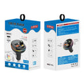 Car FM transmitter Bluetooth hands-free kit with 1.2-inch display and ABS body, plugged into cigarette lighter socket
