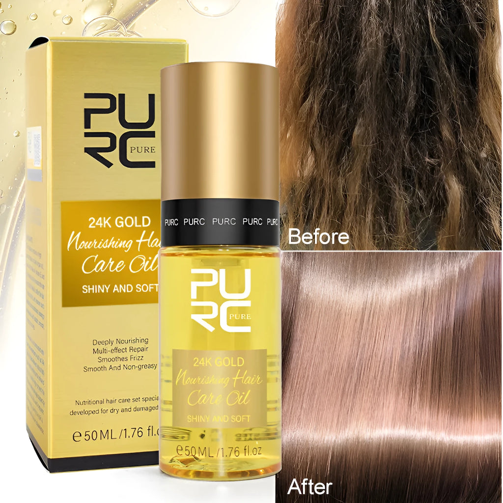 Yellow 50ml curly hair repair essential oil bottle for split end treatment and scalp care