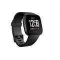 Black smart watch with silicone strap showing heart rate monitoring on its 1.4 inch screen