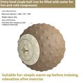 Massage ball cold hot compress tool in caramel mocha colour with double ball design for muscle relaxation