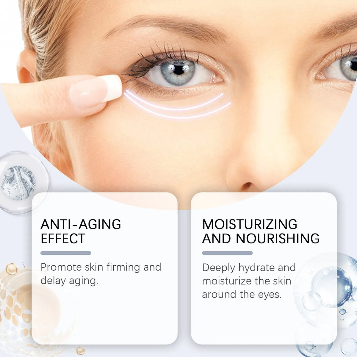 20g jar of retinol eye cream with moisturising soft texture