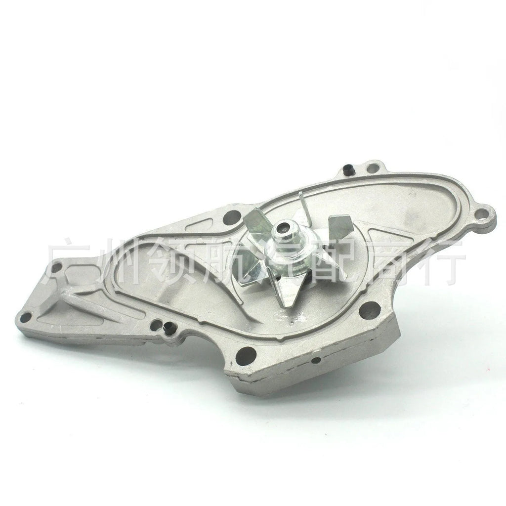 Metal automotive water pump and belt assembly unit showing 28mm length.