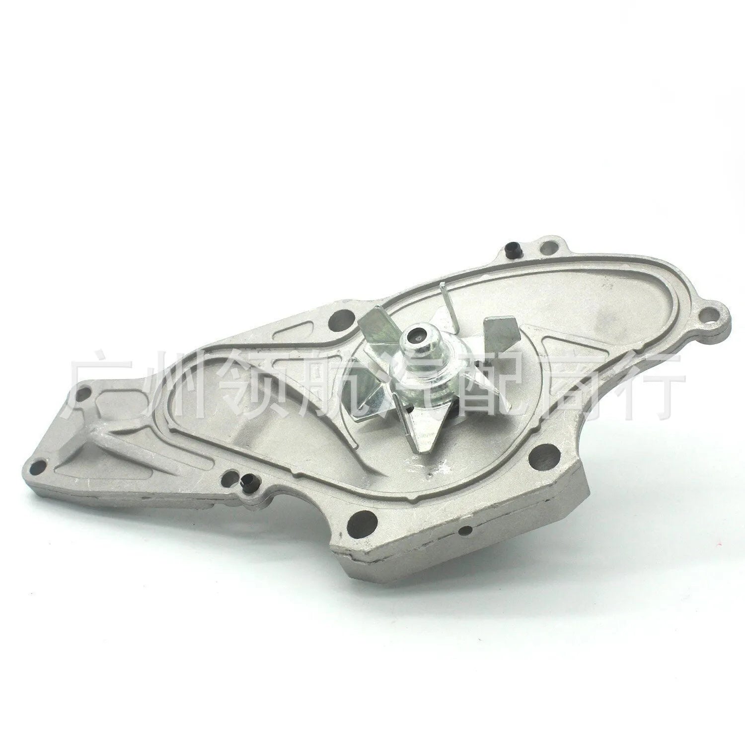 Metal automotive water pump and belt assembly unit showing 28mm length.