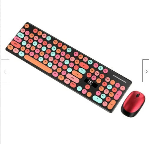 Vibrant yellow wireless keyboard and mouse set with backlight keys and optical sensor