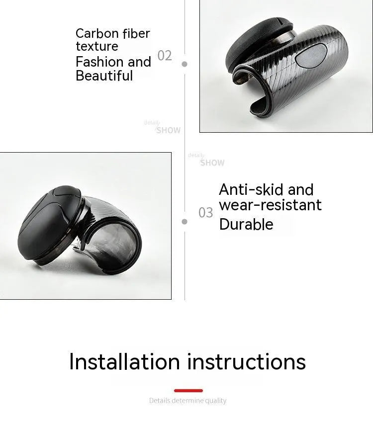 Black silicone steering wheel assist ball with metal bearing booster for single-hand driving
