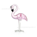 Pink flamingo crystal decorative ornament for home hall table display in modern simple style
